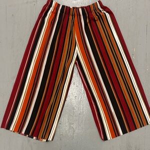 Striped Multicolor Cropped Pants
